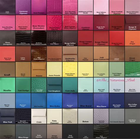 hermès color chart 2022